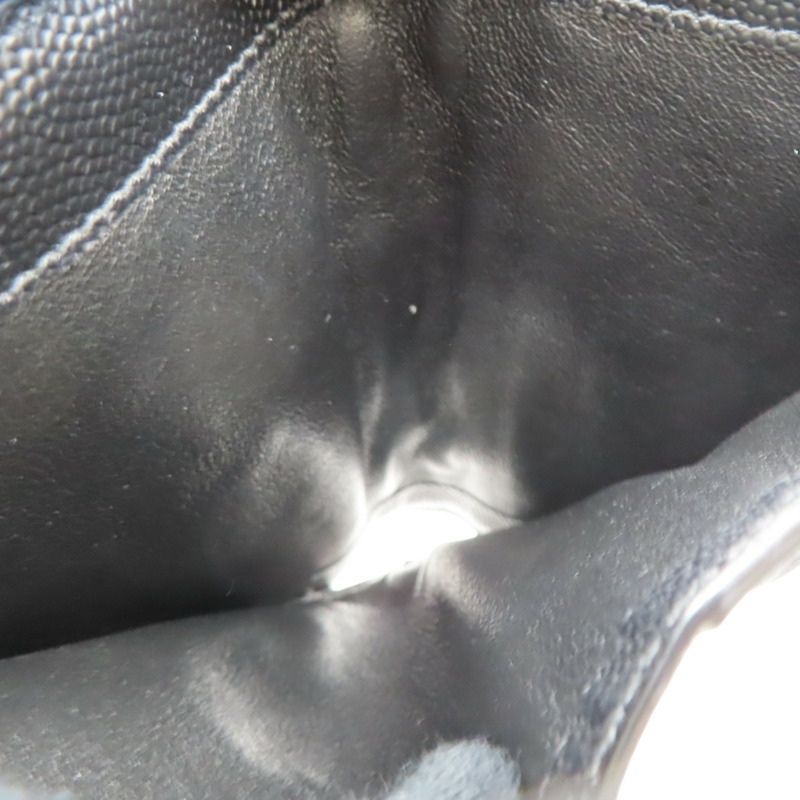 黑色牛皮 Cassandre Matelasse 兩折 短夾【SAINT LAURENT YSL 聖羅蘭】 BND668287-5