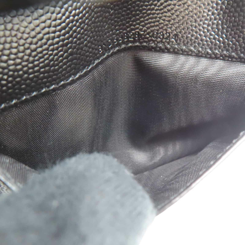 黑色牛皮 Cassandre Matelasse 兩折 短夾【SAINT LAURENT YSL 聖羅蘭】 BND668287-6