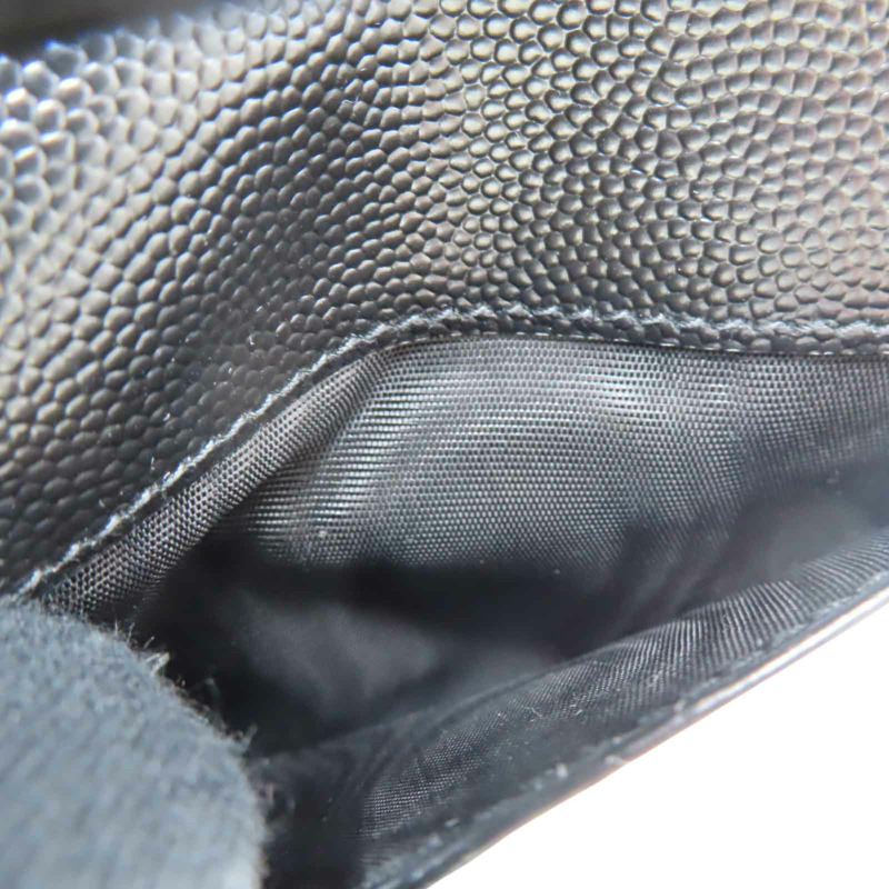 黑色牛皮 Cassandre Matelasse 兩折 短夾【SAINT LAURENT YSL 聖羅蘭】 BND668287-7