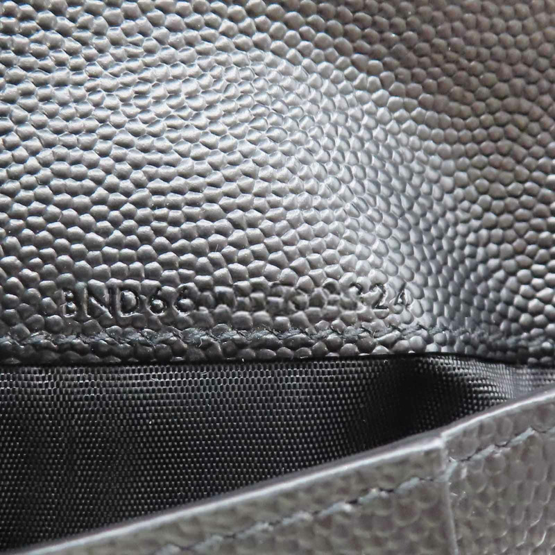 黑色牛皮 Cassandre Matelasse 兩折 短夾【SAINT LAURENT YSL 聖羅蘭】 BND668287-9