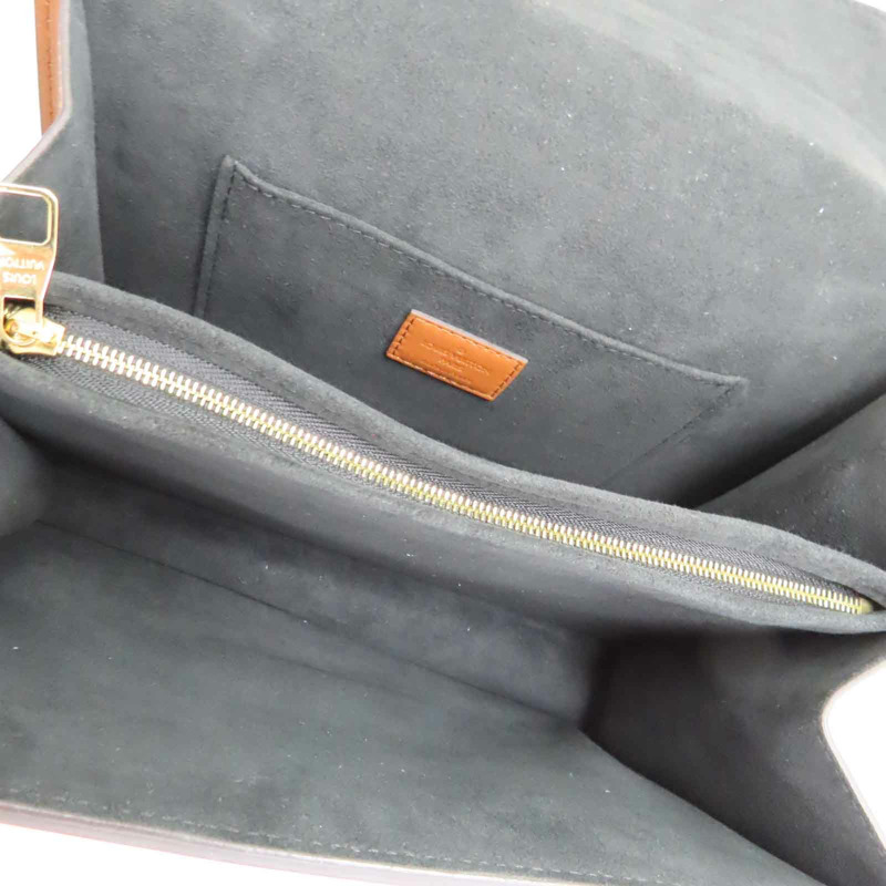 棕色 原花 Reverse 帆布 Dauphine MM 肩背包【LOUIS VUITTON LV 路易威登】 M45958-4
