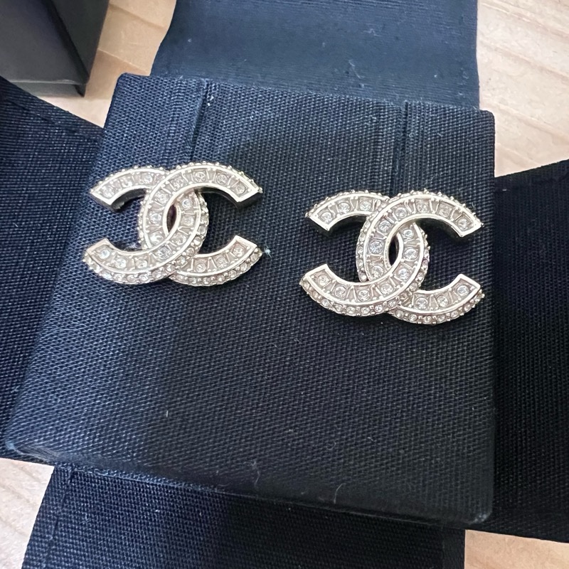 chanel帶鑽耳環-0