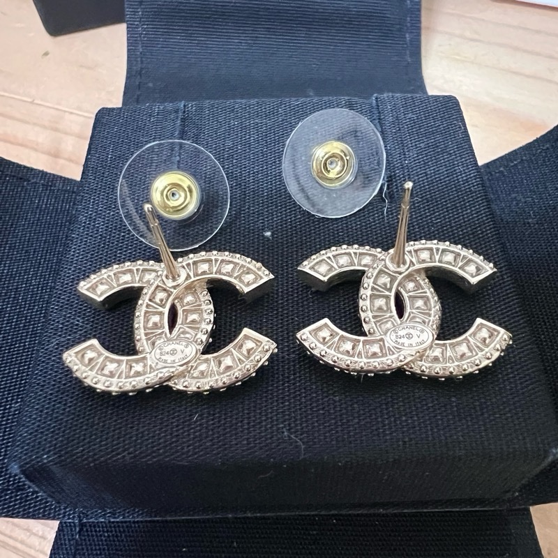 chanel帶鑽耳環-2