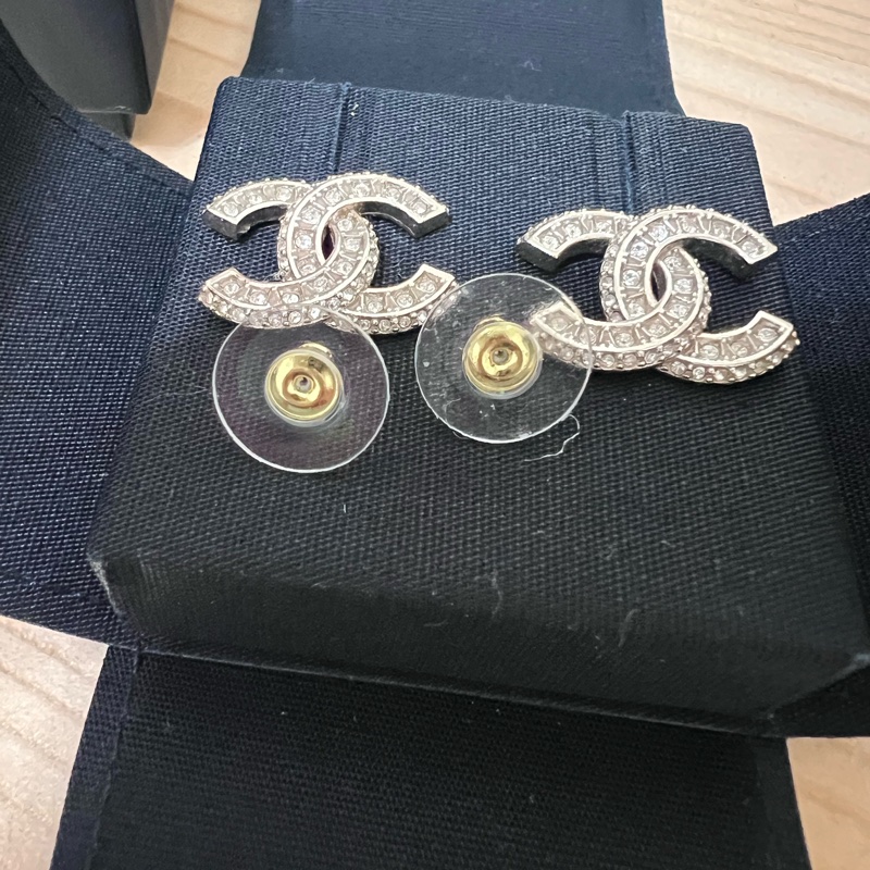 chanel帶鑽耳環-4