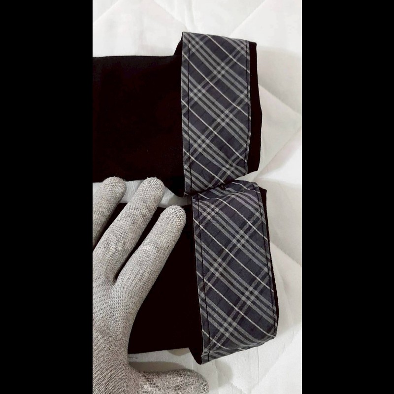 （日本製MIJ）絕版BURBERRY 博柏利 BLACK LABEL 黑標 戰馬 男黑色長袖POLO衫3號-6