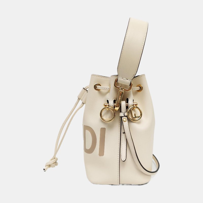 FENDI MonTresor迷你白色牛皮單肩包 2條可拆卸肩帶-2