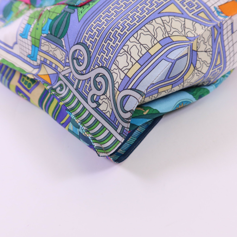 HERMES 絲質Petit H Shopping Bag手挽袋-9