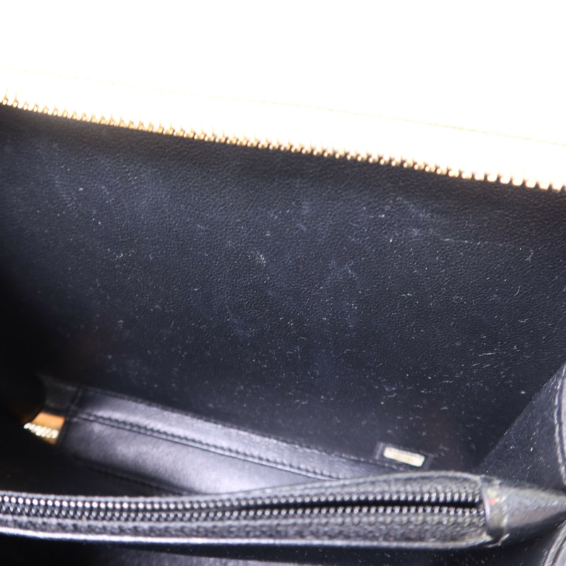 CHANEL 牛皮皮革Filigree Vanity Case Medium金扣鏈帶手挽肩背兩用袋-18