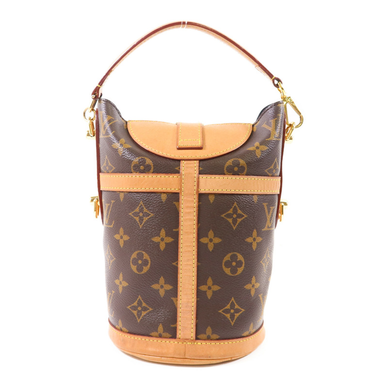LOUIS VUITTON Monogram Duffle金扣手挽肩背兩用袋棕色-1