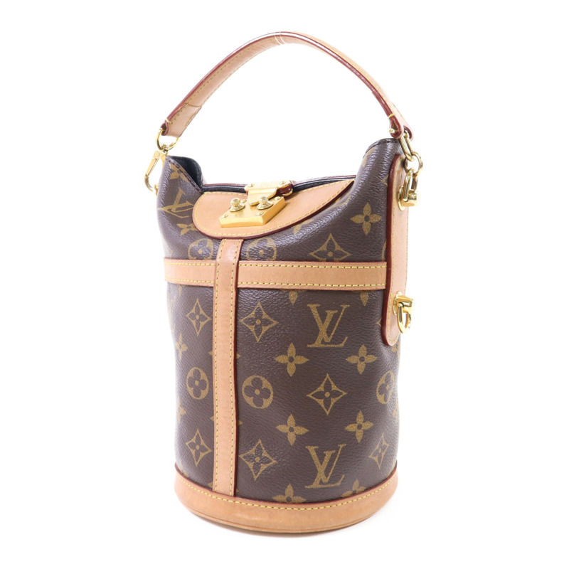LOUIS VUITTON Monogram Duffle金扣手挽肩背兩用袋棕色-2