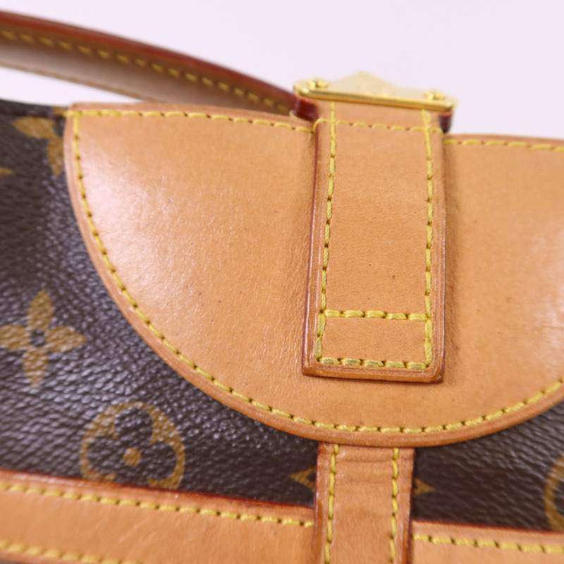 LOUIS VUITTON Monogram Duffle金扣手挽肩背兩用袋棕色-19