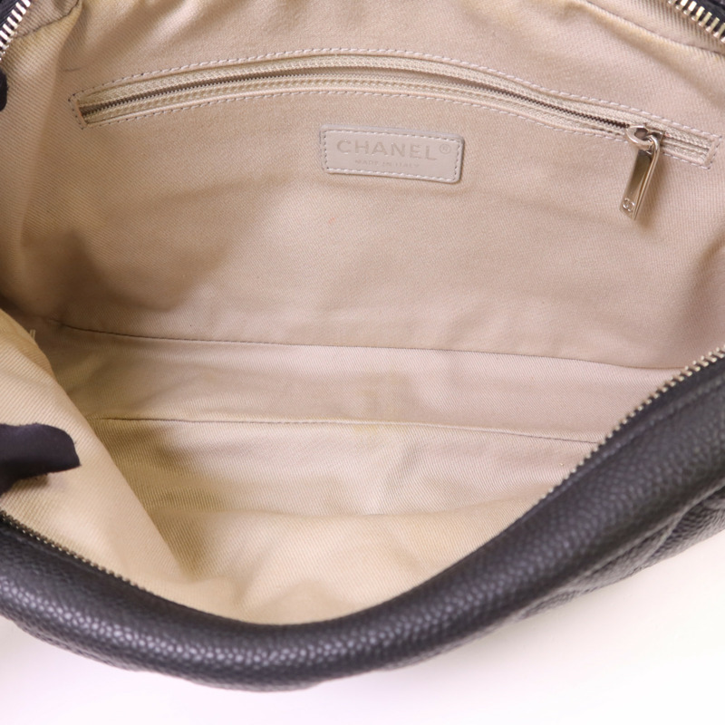 CHANEL 牛皮皮革Chain Shoulder Bag銀扣鏈帶肩背袋-5