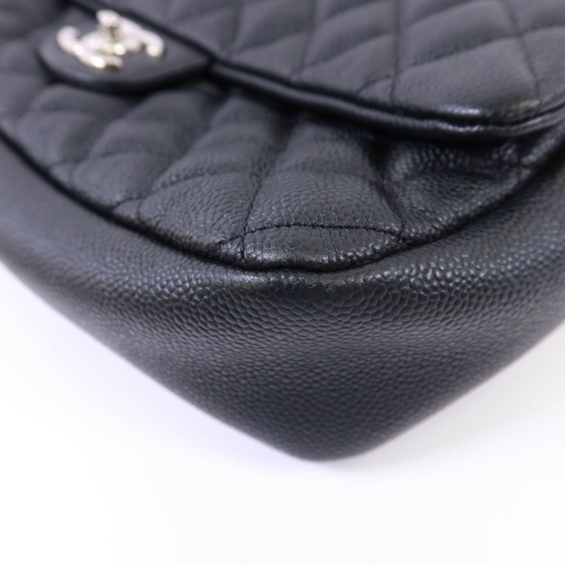 CHANEL 牛皮皮革Chain Shoulder Bag銀扣鏈帶肩背袋-10