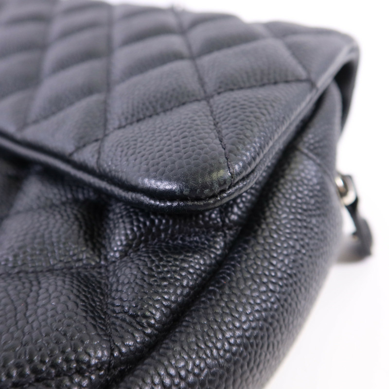 CHANEL 牛皮皮革Chain Shoulder Bag銀扣鏈帶肩背袋-15