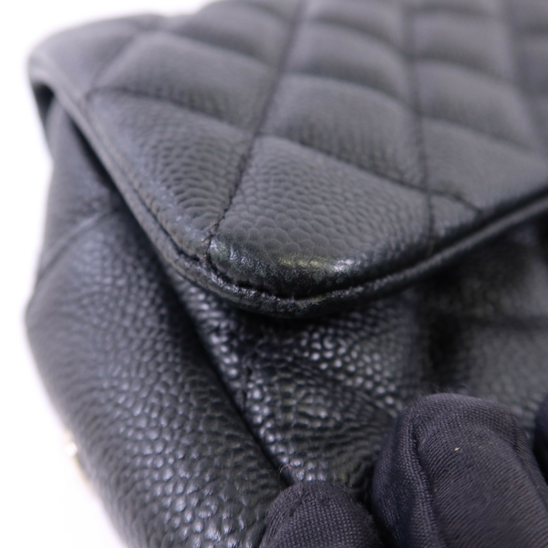 CHANEL 牛皮皮革Chain Shoulder Bag銀扣鏈帶肩背袋-16