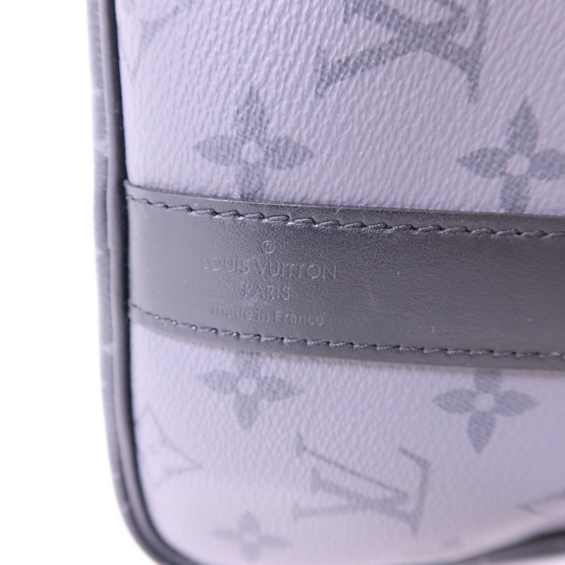 LOUIS VUITTON Monogram Eclipse Keepall 35銀扣肩背袋-6