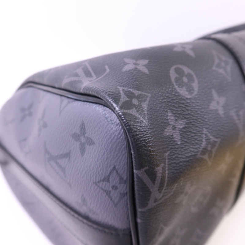 LOUIS VUITTON Monogram Eclipse Keepall 35銀扣肩背袋-12