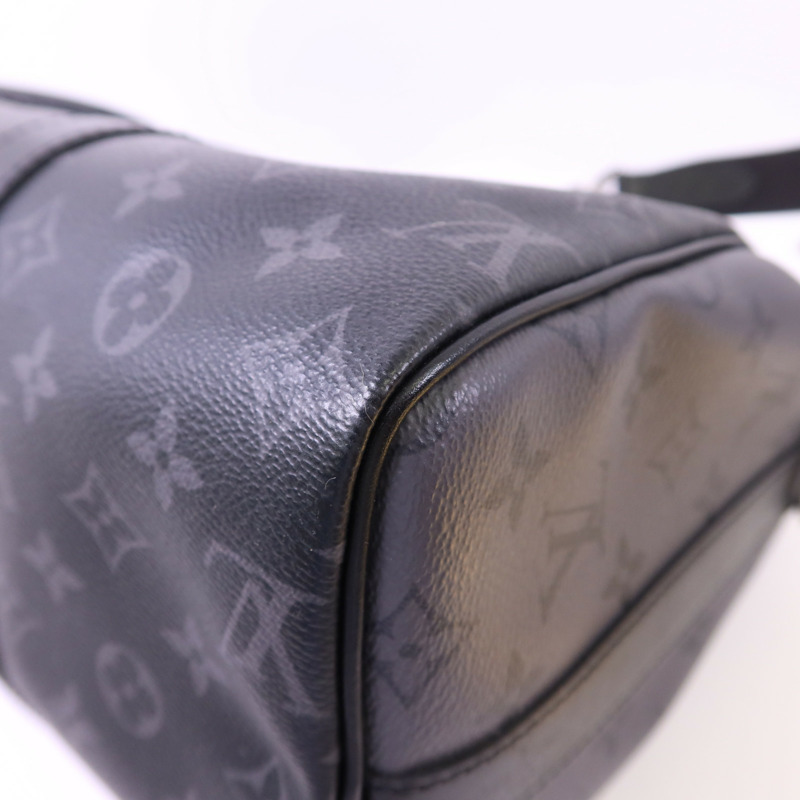LOUIS VUITTON Monogram Eclipse Keepall 35銀扣肩背袋-13
