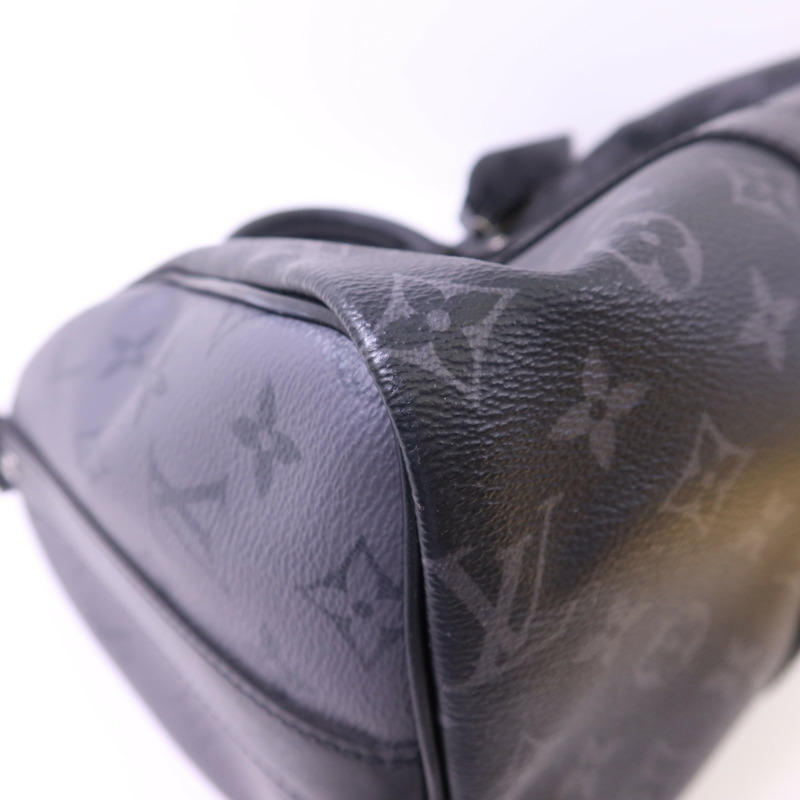 LOUIS VUITTON Monogram Eclipse Keepall 35銀扣肩背袋-16