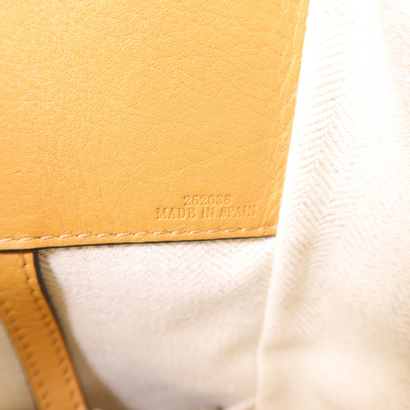 LOEWE 帆布/牛皮皮革Small Hammock Ken Price銀扣肩背袋-7