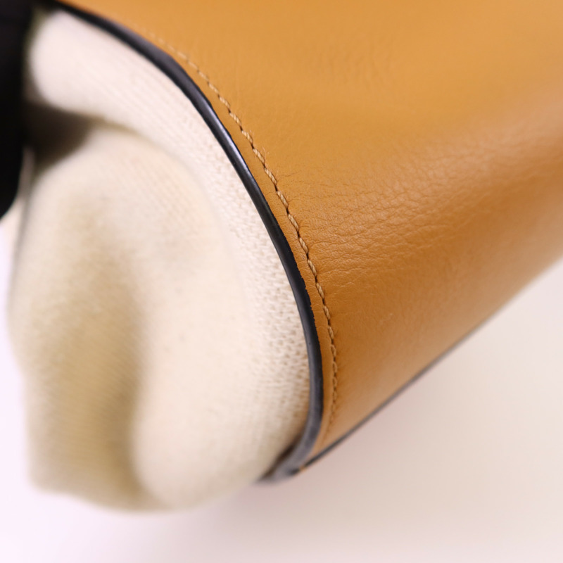 LOEWE 帆布/牛皮皮革Small Hammock Ken Price銀扣肩背袋-13