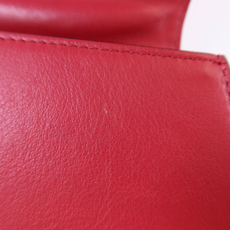 Chloe 牛皮皮革Small Cherry Pink Fuchsia Croc Embossed金扣手挽肩背兩用袋-22