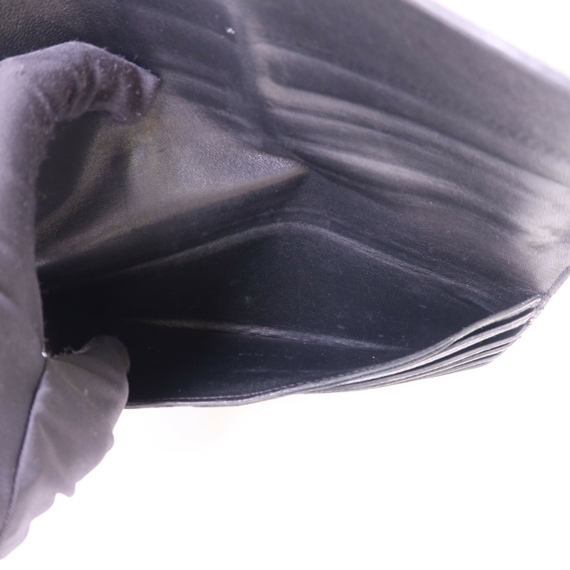 HERMES Clemence皮革Dogon Wallet金扣長錢包Noir-4