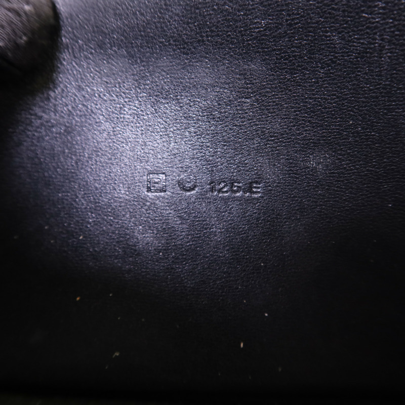 HERMES Clemence皮革Dogon Wallet金扣長錢包Noir-7