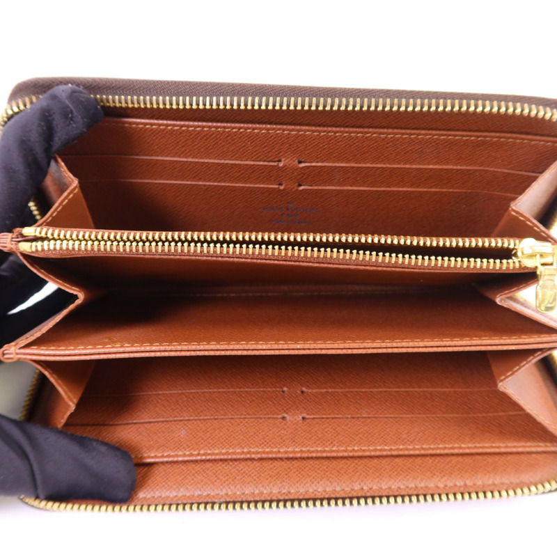 LOUIS VUITTON Monogram Zipper Long Wallet金扣長錢包-4
