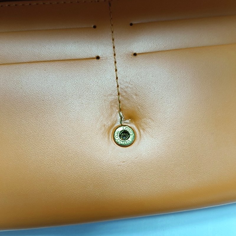 LOUIS VUITTON HONFLEUR黃色EPI牛皮水波紋單肩包金色五金可拆卸肩帶-9