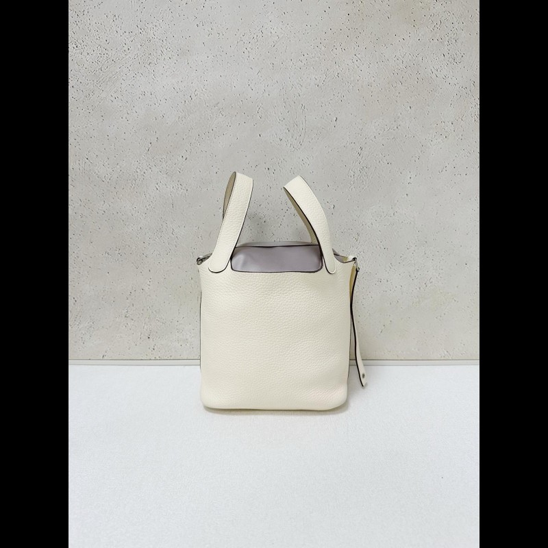 Hermes picotin 18菜篮子
奶油白銀扣-1