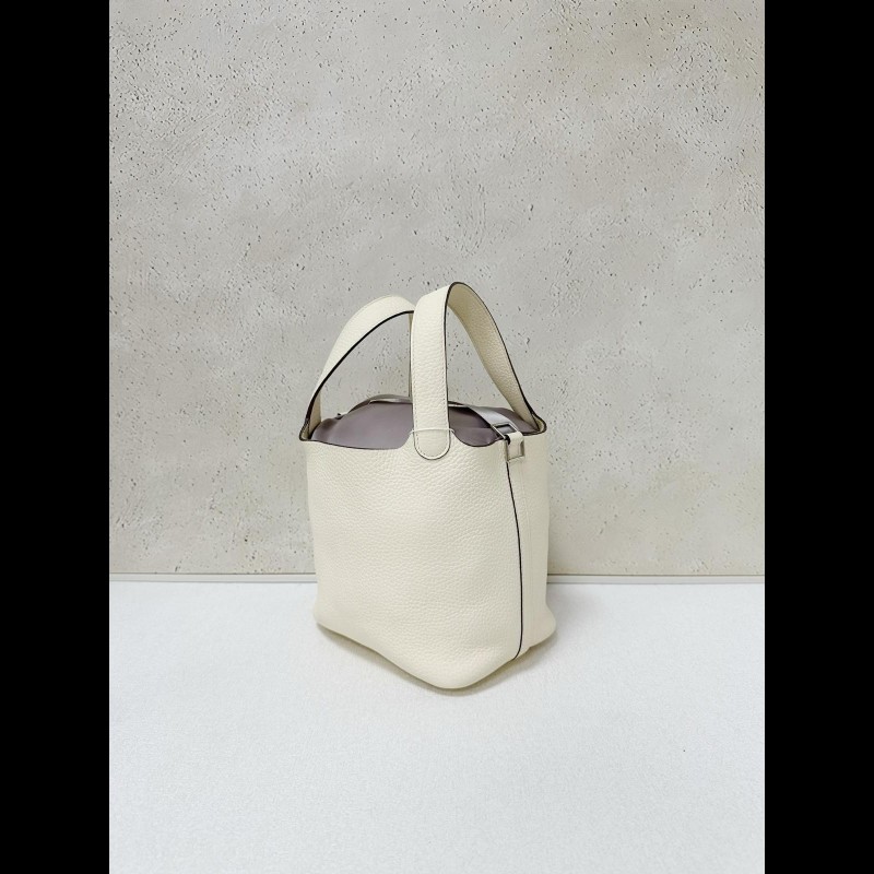 Hermes picotin 18菜篮子
奶油白銀扣-2