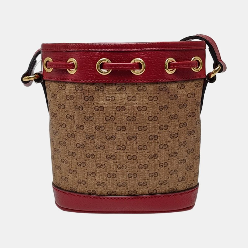 GUCCI Doraemon X Gucci迷你多色塗層帆布老花印花單肩包 金色五金-4