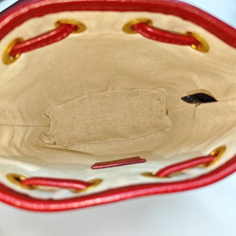 GUCCI Doraemon X Gucci迷你多色塗層帆布老花印花單肩包 金色五金-6