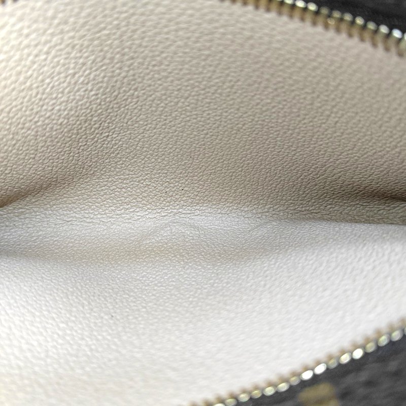 LOUIS VUITTON VOYAGE棕色塗層帆布老花洗漱包手拿包 金色五金 中古款-6