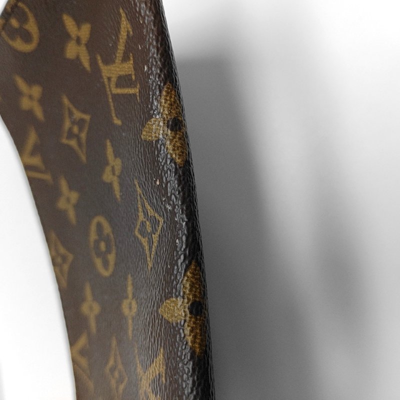 LOUIS VUITTON VOYAGE棕色塗層帆布老花洗漱包手拿包 金色五金 中古款-9