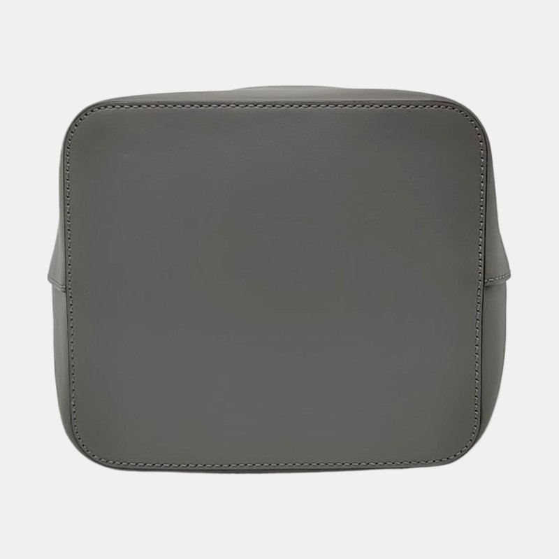 FENDI Mon Tresor 小號灰色牛皮單肩包斜挎包 金色五金 可拆卸肩帶 9.8新-5