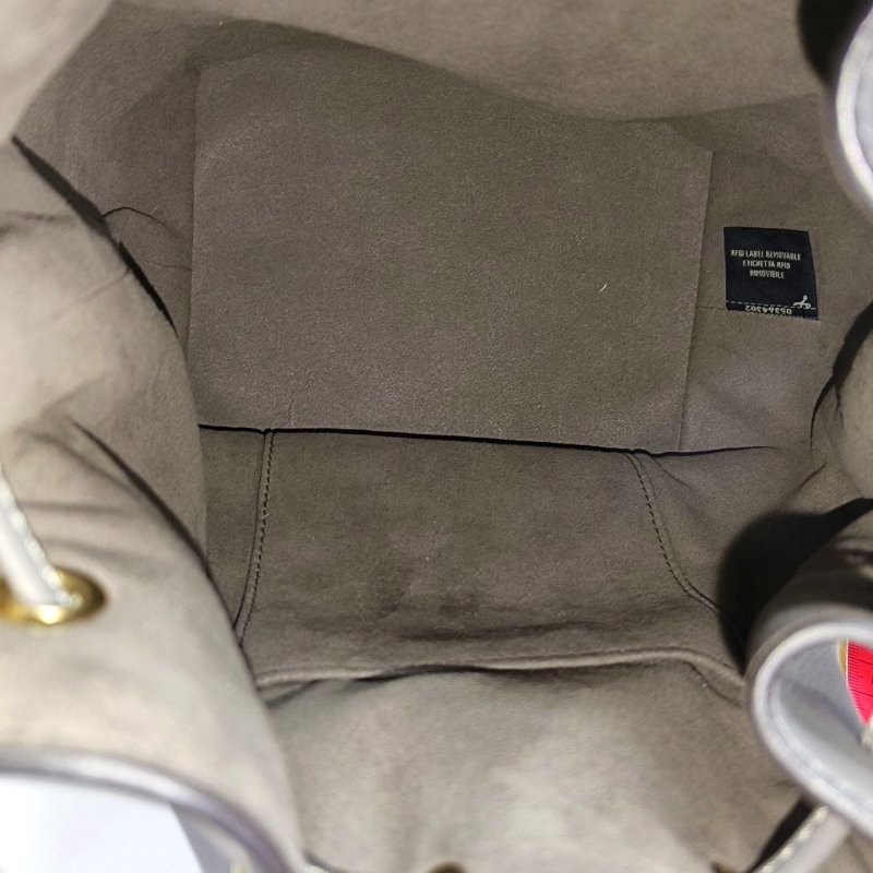 FENDI Mon Tresor 小號灰色牛皮單肩包斜挎包 金色五金 可拆卸肩帶 9.8新-6