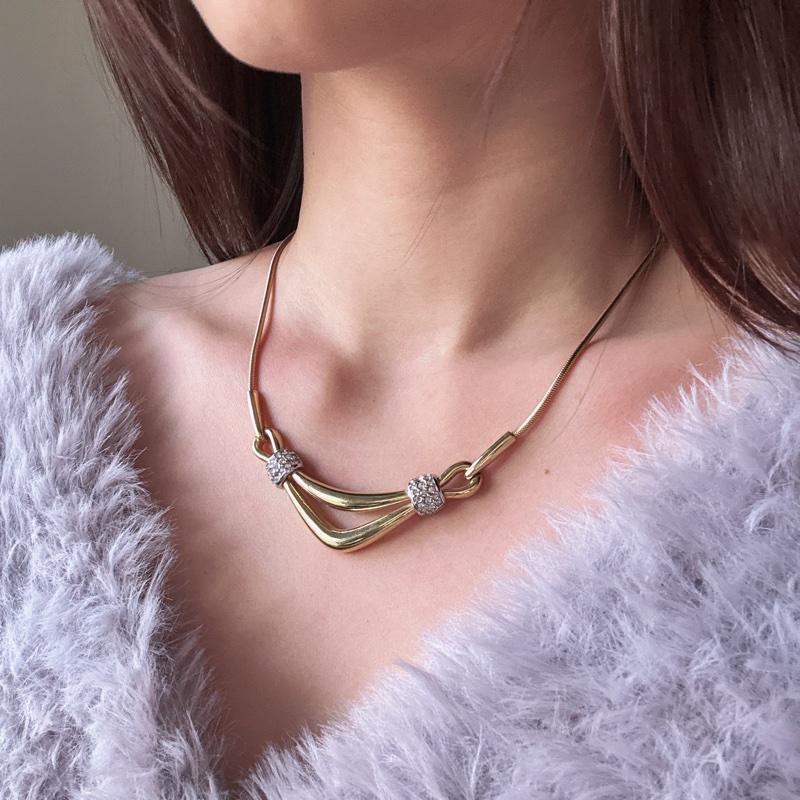 Givenchy 紀梵希 水鑽金銀項鏈 頸鏈-4