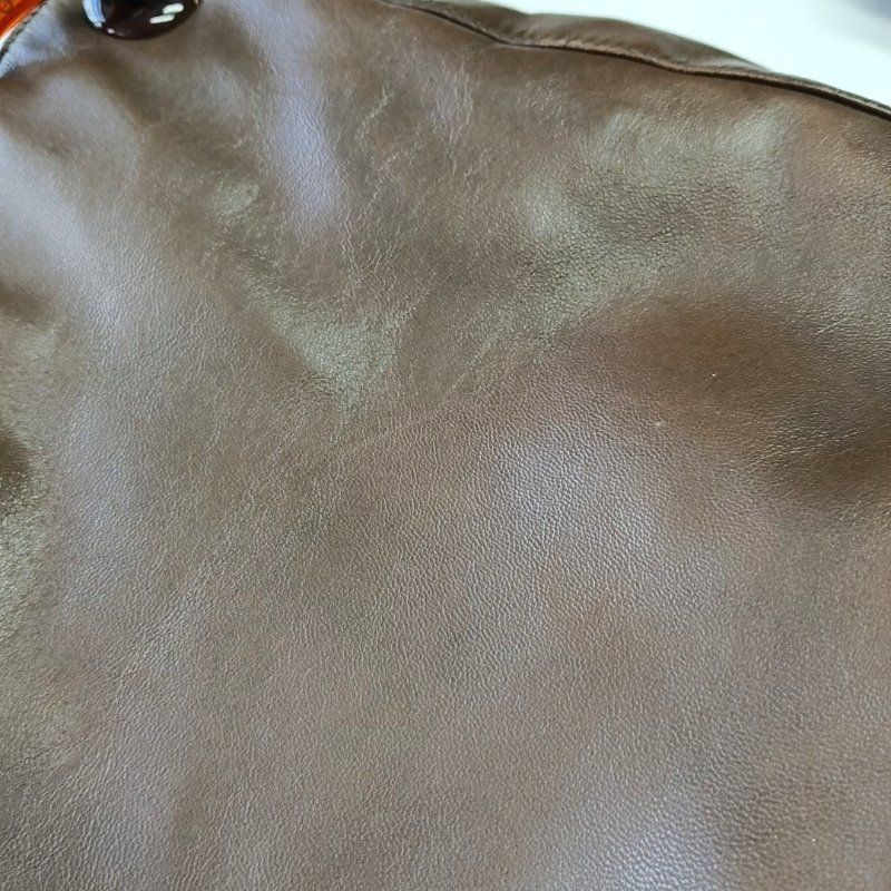 PRADA 托特包棕色牛皮單肩包 棕色五金-8