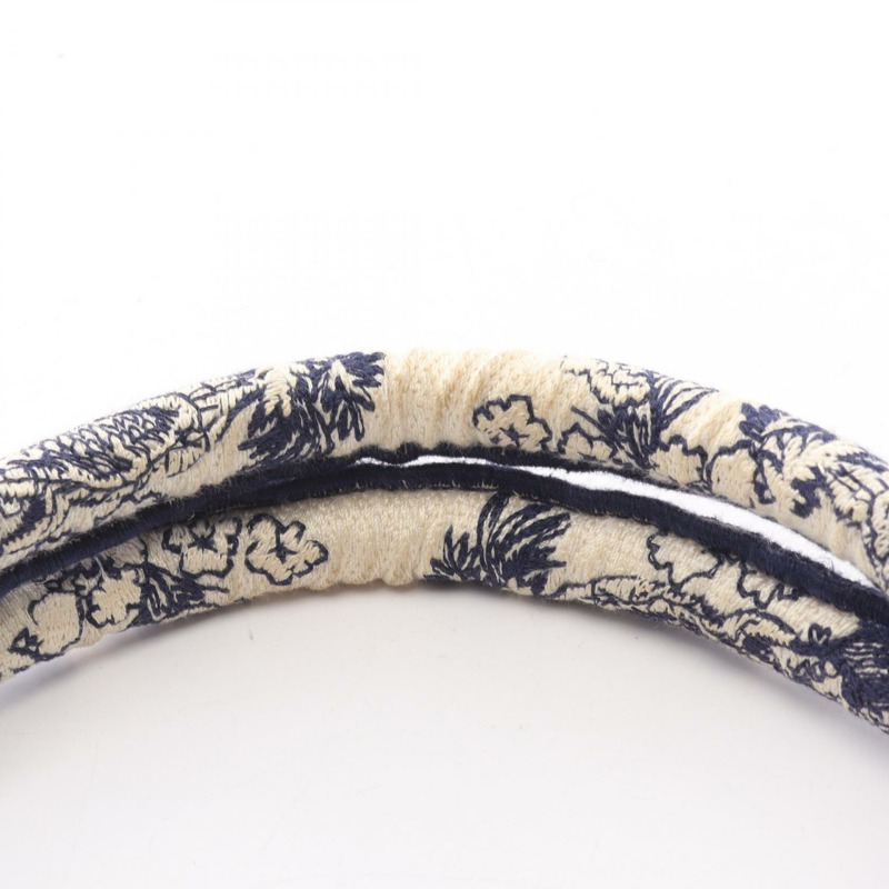 Dior BOOK TOTE 刺繡園丁手提包 帆布 海軍藍 米色 二手 女士 logo-6