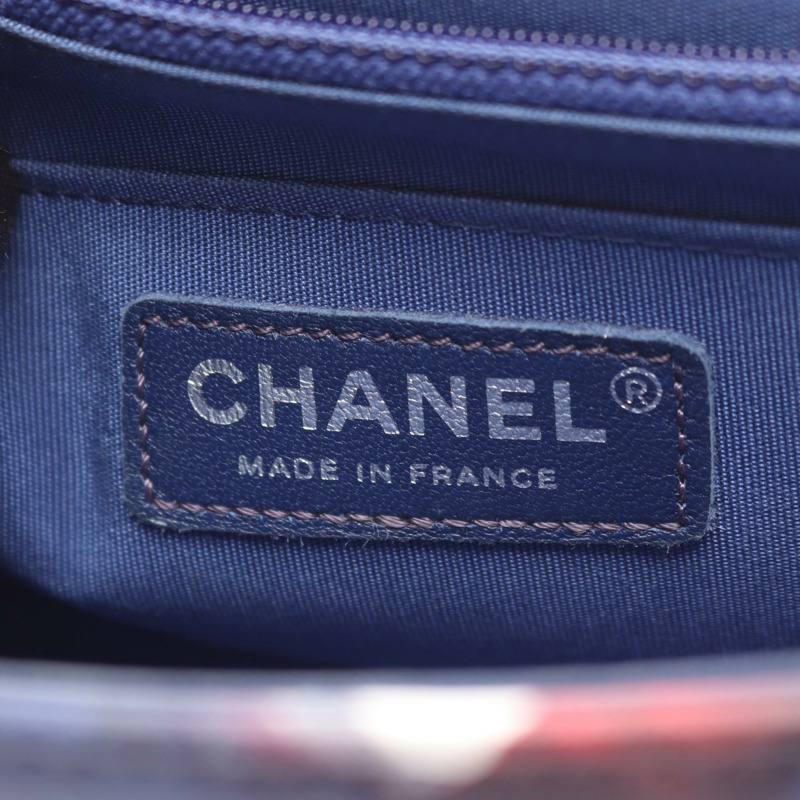 香奈兒 Airline Matelasse 鏈條肩背包，皮革材質，藍色多色，二手 SHW CC-3