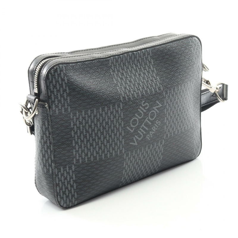 路易威登 Trio 斜背包 N50017 Damier Graphite 黑色 二手 LV-1