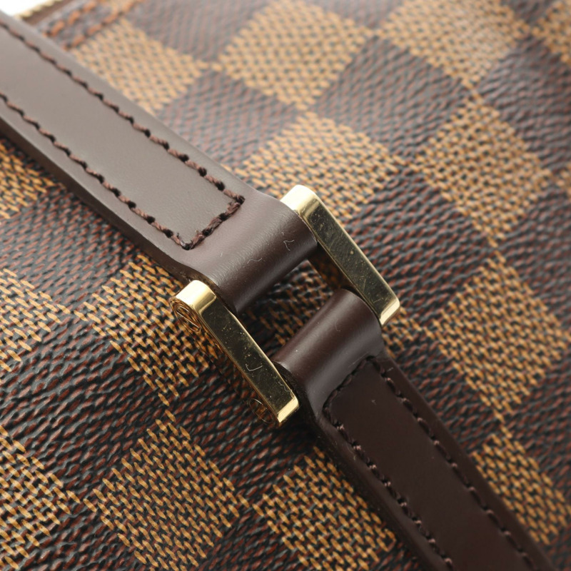 路易威登 Papillon 30 手提包 N51303 Damier 帆布皮革 Ebene 二手女式-8