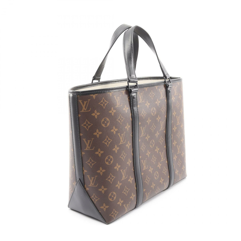 路易威登 Weekend Tote PM 手提包/單肩包 M45734 Monogram macassar 棕色 二手-1