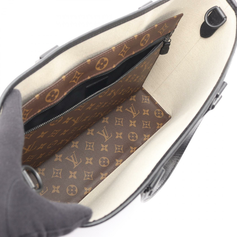 路易威登 Weekend Tote PM 手提包/單肩包 M45734 Monogram macassar 棕色 二手-2