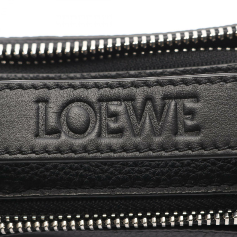 LOEWE 迷你斜背相機單肩手提包 C660R41X02 黑色皮革 二手-4