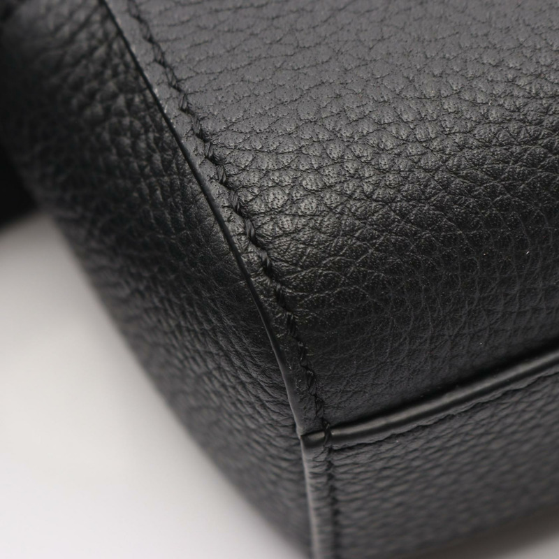 LOEWE 迷你斜背相機單肩手提包 C660R41X02 黑色皮革 二手-5