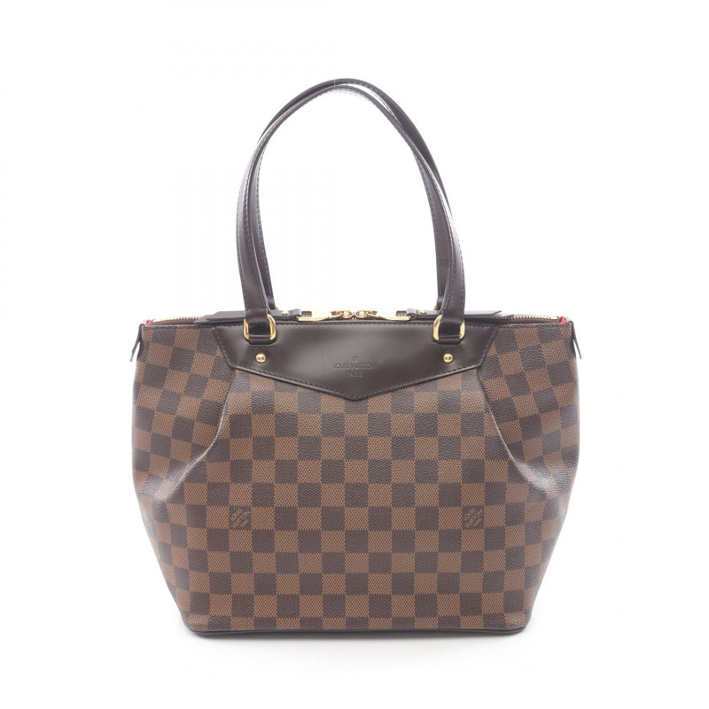 LOUIS VUITTON Westminster 小號手提包 N41102 Damier 皮革 Ebene 二手 LV-0