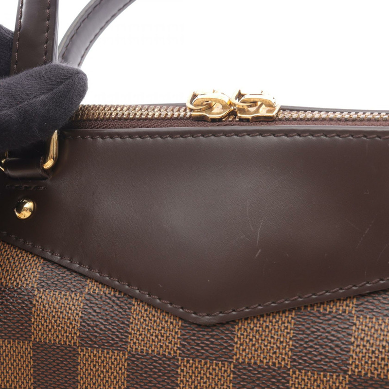 LOUIS VUITTON Westminster 小號手提包 N41102 Damier 皮革 Ebene 二手 LV-10